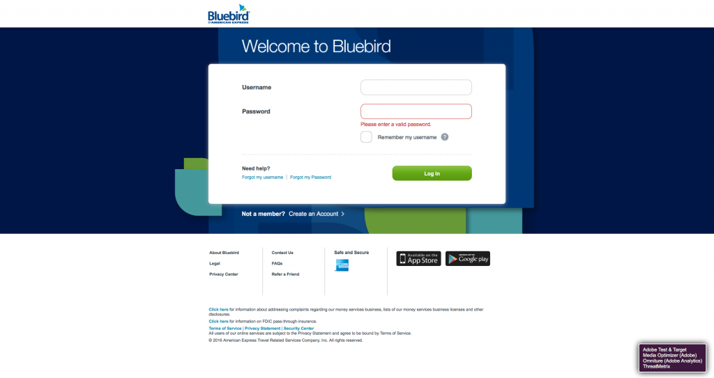 Application and First Login with AMEX Bluebird (US) | iSky Research